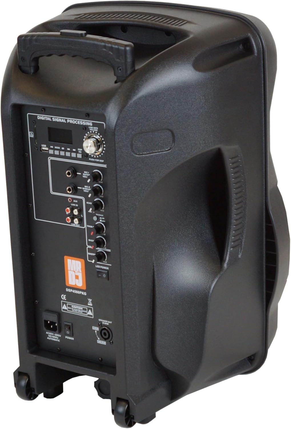 2 MR DJ DSP4500PKG 15" Active DSP PA DJ Karaoke Speaker