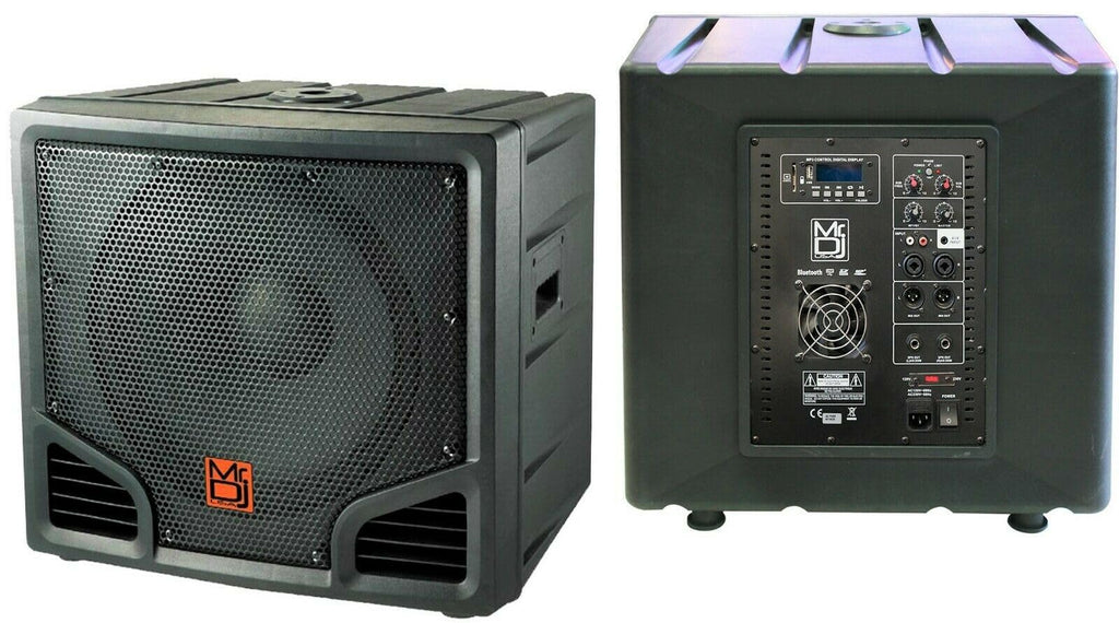 MR DJ PRO-SUB18AMP <br/>18-Inch 6000W Active Self-Powered PA DJ Subwoofer with Bluetooth USB/SD/FM and 2 Speaker Output