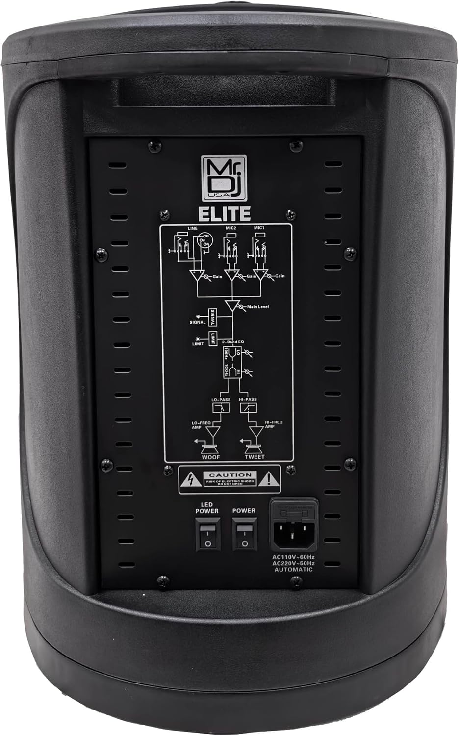 2 Pack MR DJ ELITE All-In-One 8" Portable Bluetooth Line Column Array Speaker
