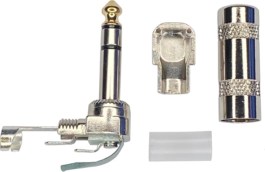 MR DJ QAM10 10-Piece 1/4" Right-Angle Stereo Male Audio Plug Connectors
