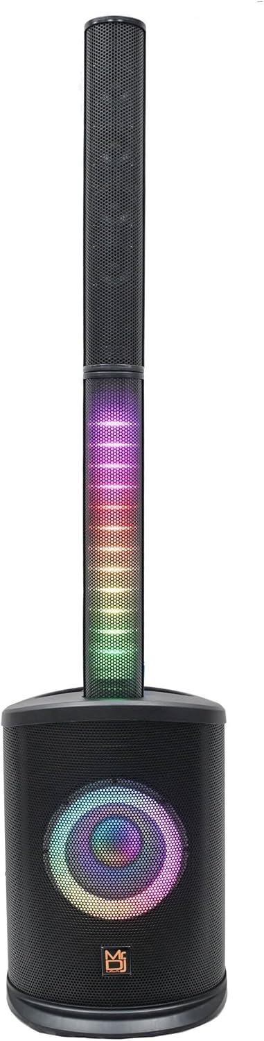 2 Pack MR DJ ELITE All-In-One 8" Portable Bluetooth Line Column Array Speaker
