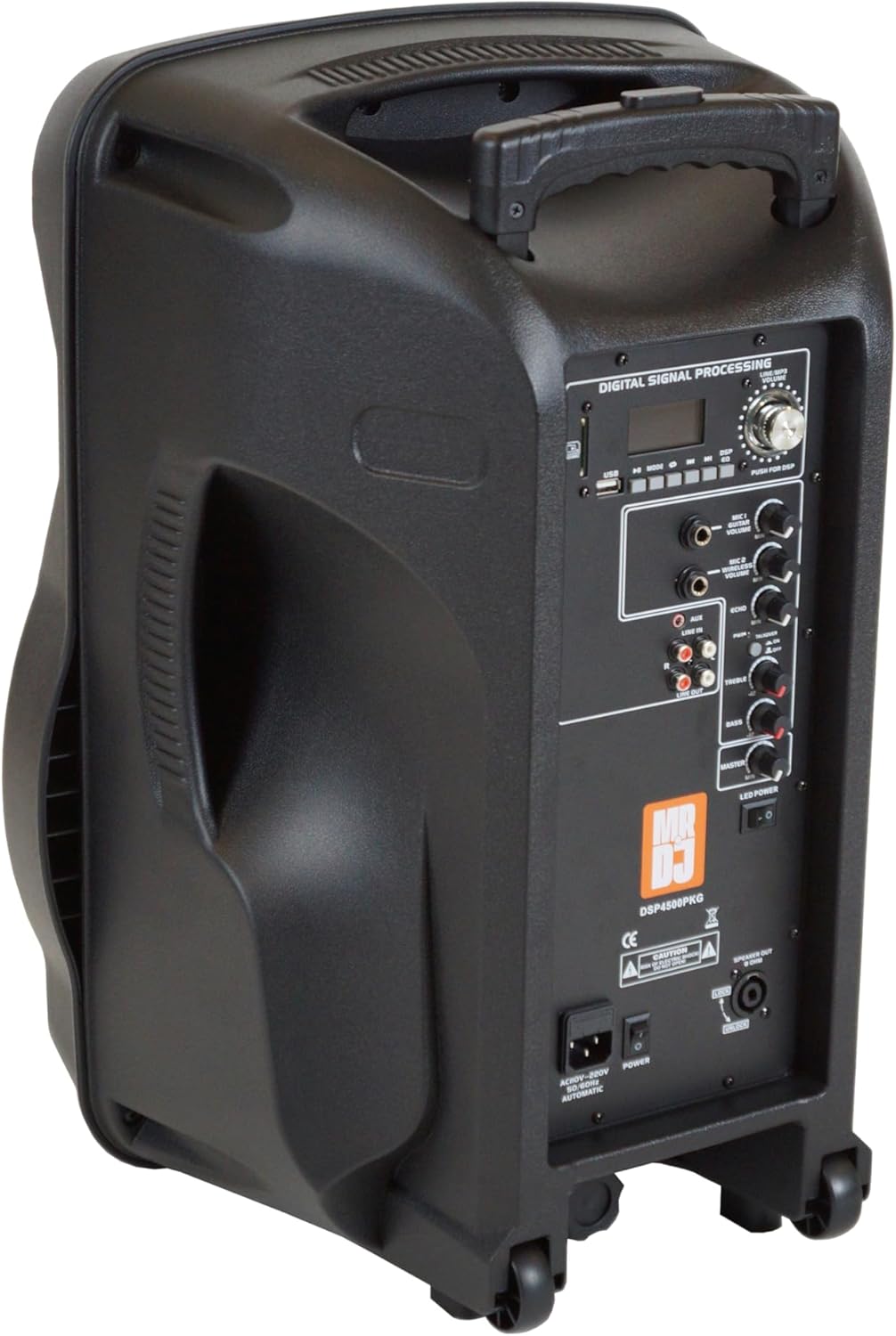 2 MR DJ DSP4500PKG 15" Active DSP PA DJ Karaoke Speaker