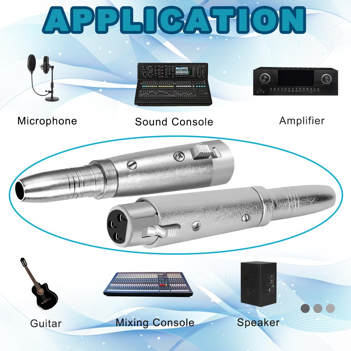 4 MR DJ QTXLRF1 XLR Female to 1/4" Stereo Female Adapter Converter Gender Audio Coupler