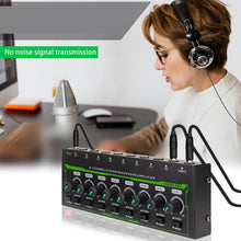 Load image into Gallery viewer, MR DJ Microamp HA800PRO Ultra-compact 8-channel stereo headphone amplifier