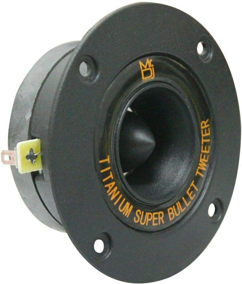 Pair 4" Speaker Size 400 Watt High Compression Aluminum Titanium Bullet Super Tweeter