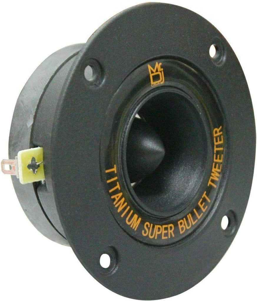 Pair 4" Speaker Size 400 Watt High Compression Aluminum Titanium Bullet Super Tweeter