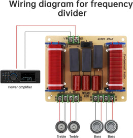 MR DJ CR1200 3-Way Replacement Speaker Subwoofer Crossover