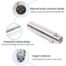 Load image into Gallery viewer, mr-dj-3-pin-xlr-male-to-female-adapter-audio-extension