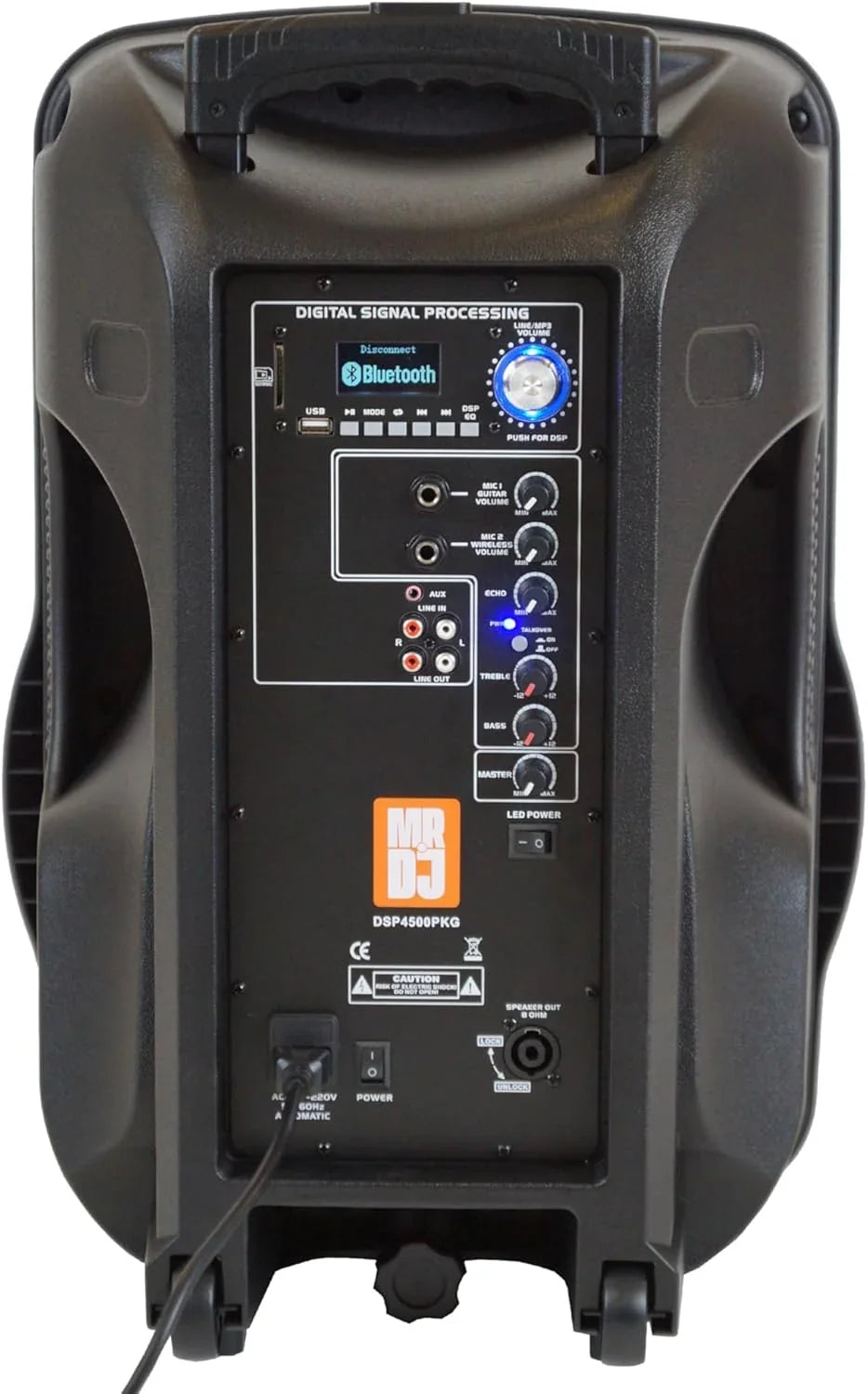 MR DJ PARTY PACK Pair 15" 4500W Powered DJ Speakers Active PA Speaker Stands MIC