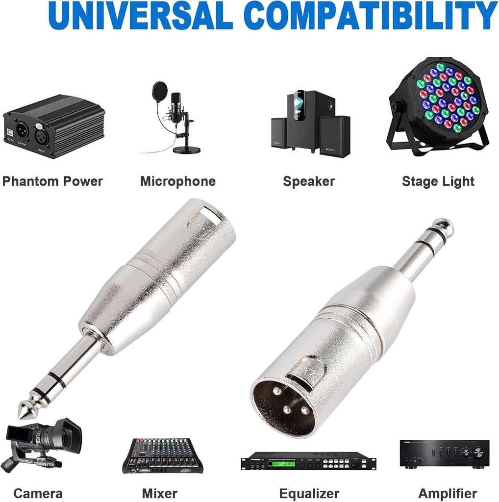 MR DJ XMTRS 1/4" TRS to Balanced XLR Male Adapter