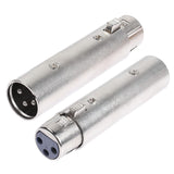 MR DJ AXLRMF-2 3-Pin XLR Male to 3-Pin XLR Female Audio Microphone Cable Extension Adapter Connector 2 Pack