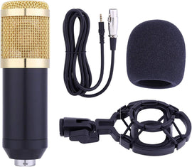 MR DJ CONDKIT5 Studio Condenser Microphone Arm Stand Pop Filter Foam Cap Kit Record Accessory