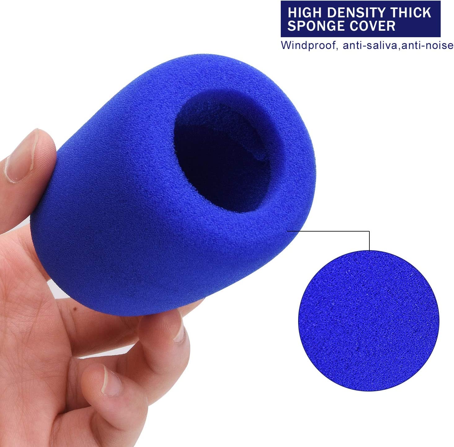 10 Pack Colorful Microphone Cover Handheld Stage Microphone Windscreen Sponge Cover Suitable for Karaoke DJ, Dance Ball, Conference Room, News Interviews, Stage Performance (5 Color)