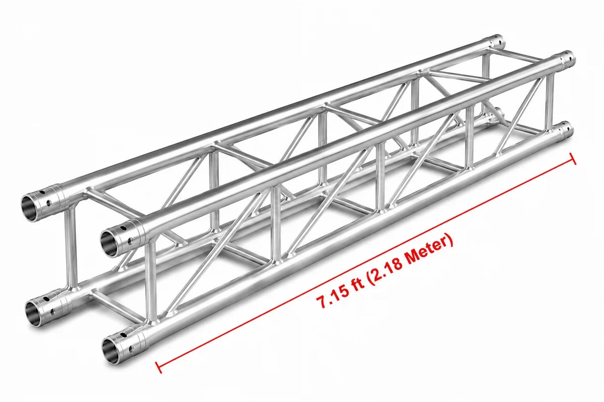 MR TRUSS TSQ715 7.15' x 12" Universal Straight Square Tubing Box Aluminum Lighting Trussing Segment for Pro Lighting
