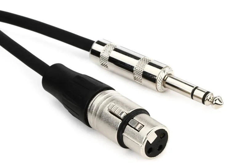 MR DJ CQSXF6 6' Pro PA DJ Karaoke XLR Female to 1/4" TRS Stereo Male Plug Audio Balanced Microphone Cable