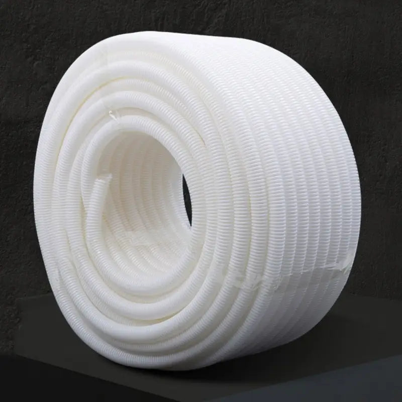DC Sound 1/2" 13mm 100' White Split Wire Loom Cable Sleeves Conduit Protective Tubing