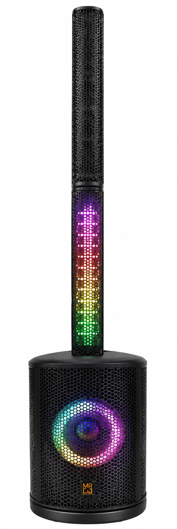 2 Pack MR DJ ELITE All-In-One 8" Portable Bluetooth Line Column Array Speaker