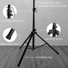 Load image into Gallery viewer, MR DJ SS350R Universal Red Folding Tripod PRO PA DJ Home On Stage Speaker Stand