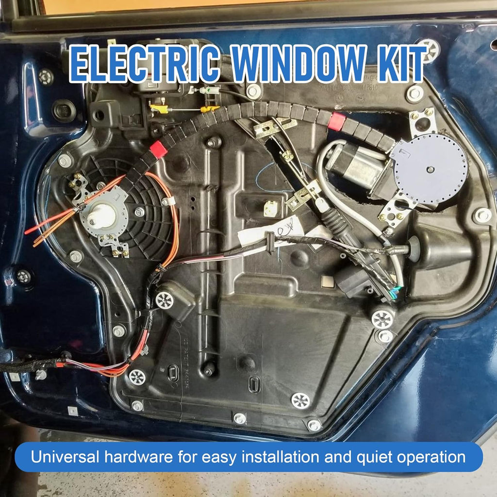 MK Audio MK-HW800 Universal Electric Power Window Conversion Kit for 4-Door Vehicles