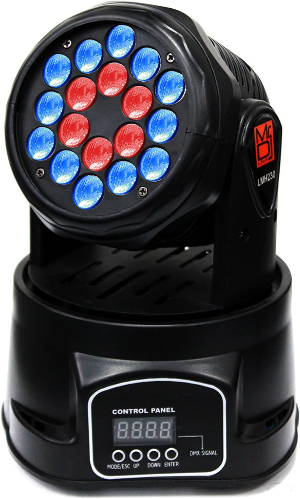 MR DJ LMH230 100W RGBW 18-LED Wash Moving Head Light DMX Stage Light DJ Party Lights