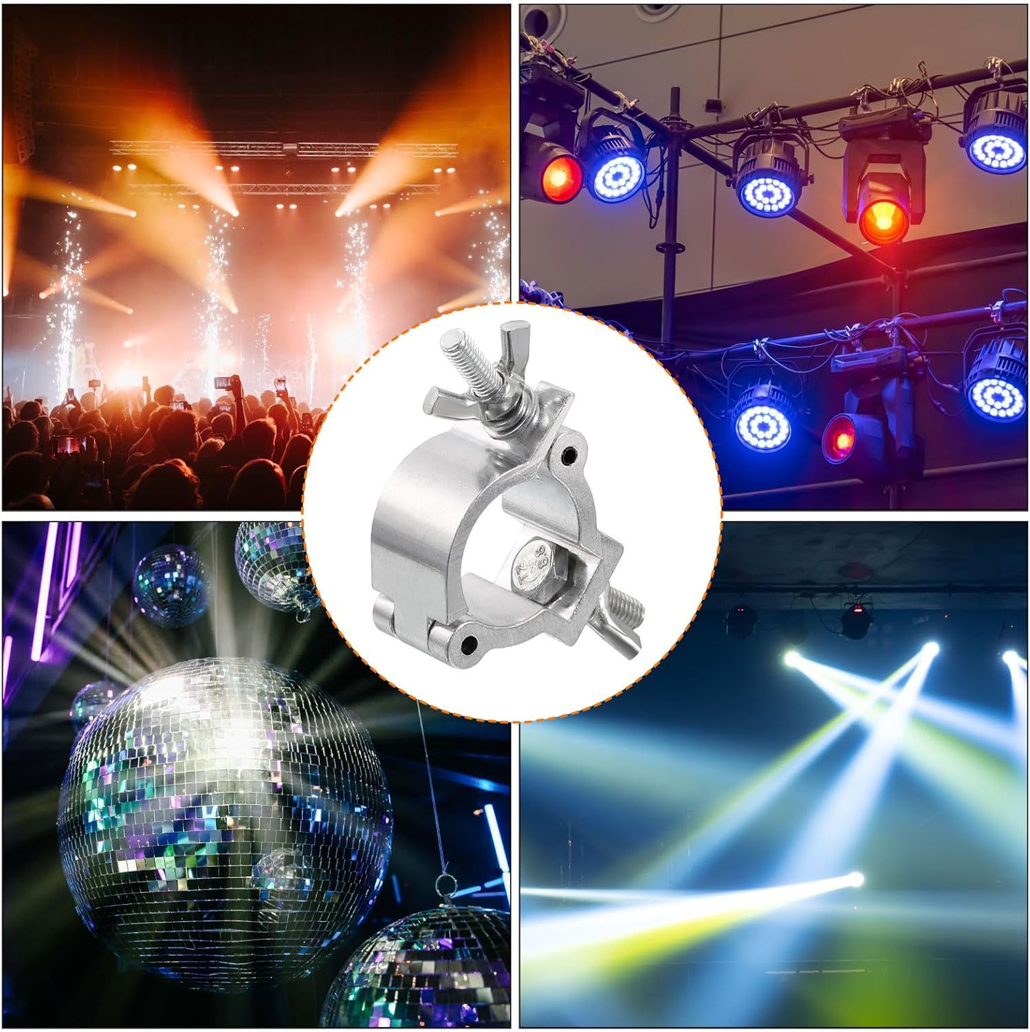 4 MR TRUSS TC4 Universal 2" Pro Aluminum Stage Lighting Clamp Mounting
