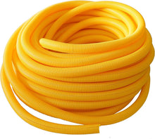 Load image into Gallery viewer, DC Sound 1/2" 13mm 100' Yellow Split Wire Loom Cable Sleeves Conduit Protective Tubing