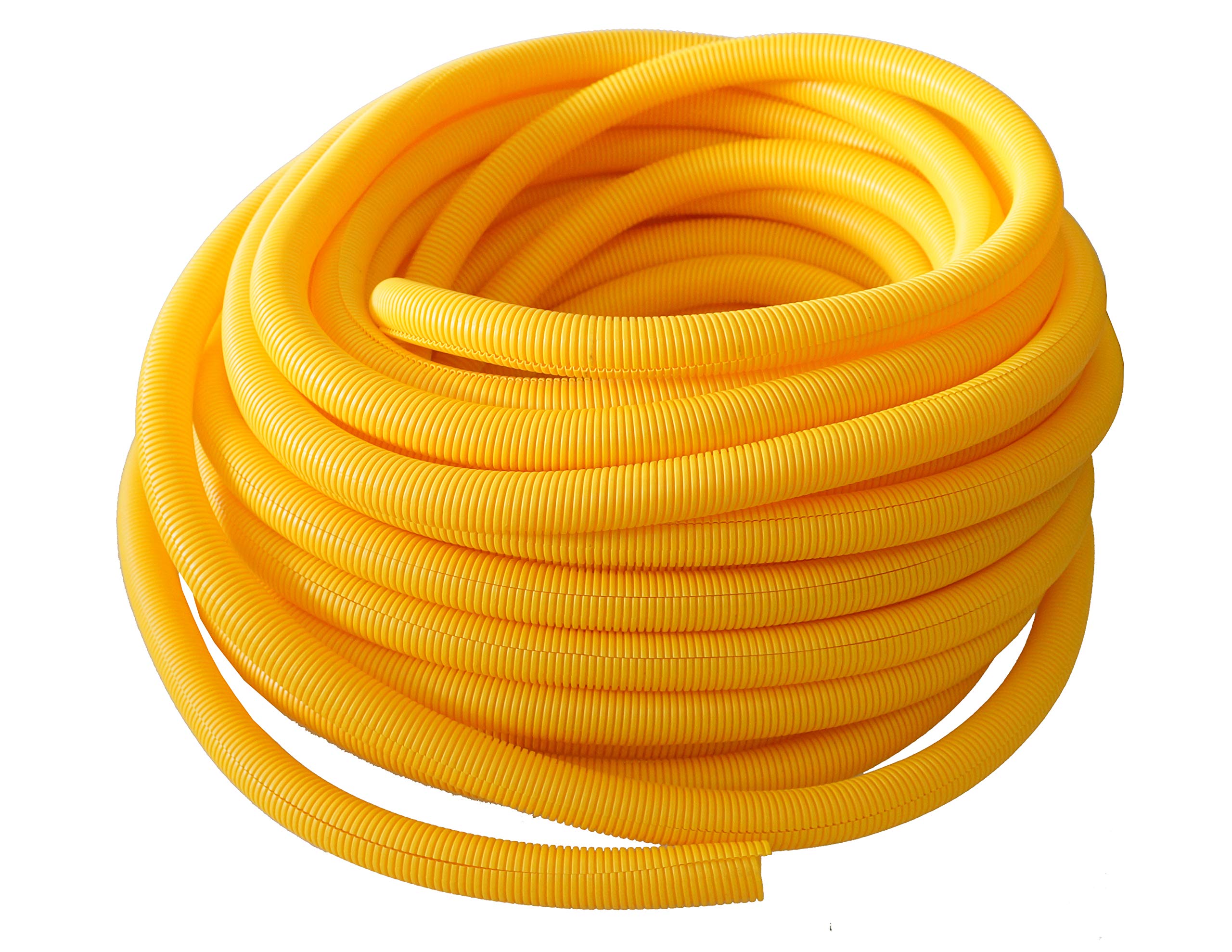 MR DJ DSLT12YL 100' 1/2" 13mm Yellow Split Wire Loom Conduit Tubing Sleeve Tube