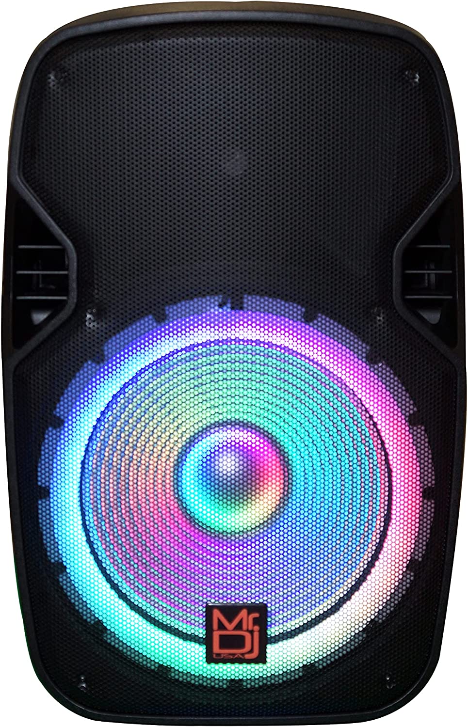 2 MR DJ PBX4200PKG 15" PA DJ 3000W Bluetooth LED Karaoke Speaker + Speaker Stand