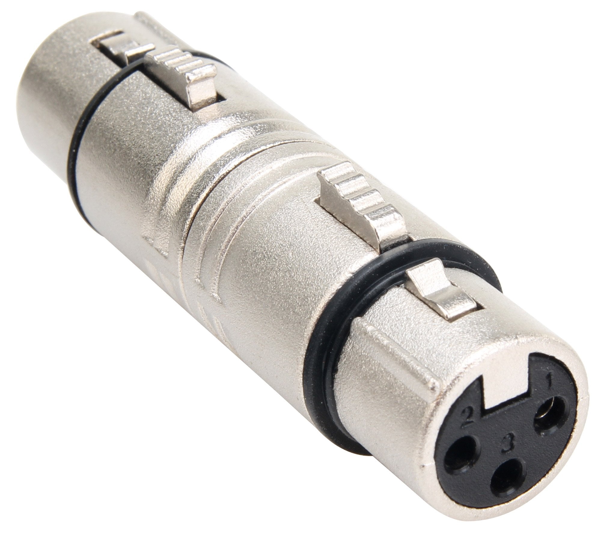 MR DJ AXLRFF-2 3-Pin XLR Female to 3-Pin XLR Female Audio Microphone Cable Extension Adapter Connector 2-Pack