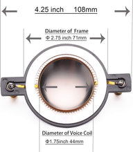 Load image into Gallery viewer, MR DJ DIAPHRAGM1.75 1.75&quot; Titanium Compression Driver Tweeter Replacement Diaphragm