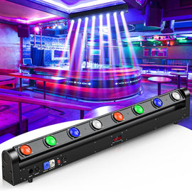 MR DJ ELMH800 8 Eye 8x12W RGBW LED Beam Moving Head Spotlight Lighting Pro Equipment Church Wedding DJ Party KTV Show