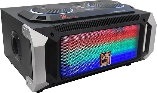 MR DJ Matrix BK 6.5" Powered Speaker, Built-in Bluetooth, USB/SD Card Reader