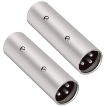 Load image into Gallery viewer, MR DJ AXLRMM 3-Pin XLR Male to 3-Pin XLR Male Audio Microphone Cable Extension Adapter Connector
