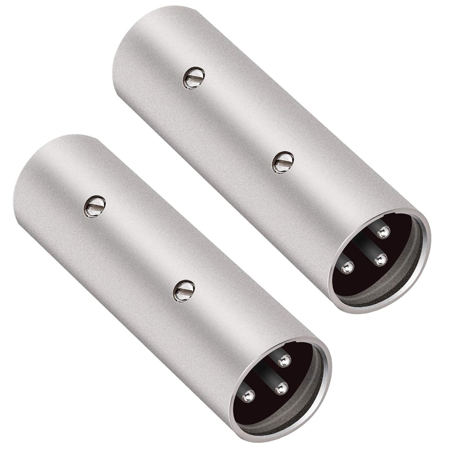 2 MR DJ AXLRMM-2 3-Pin XLR Male to 3-Pin XLR Male Audio Microphone Cable Extension Adapter Connector