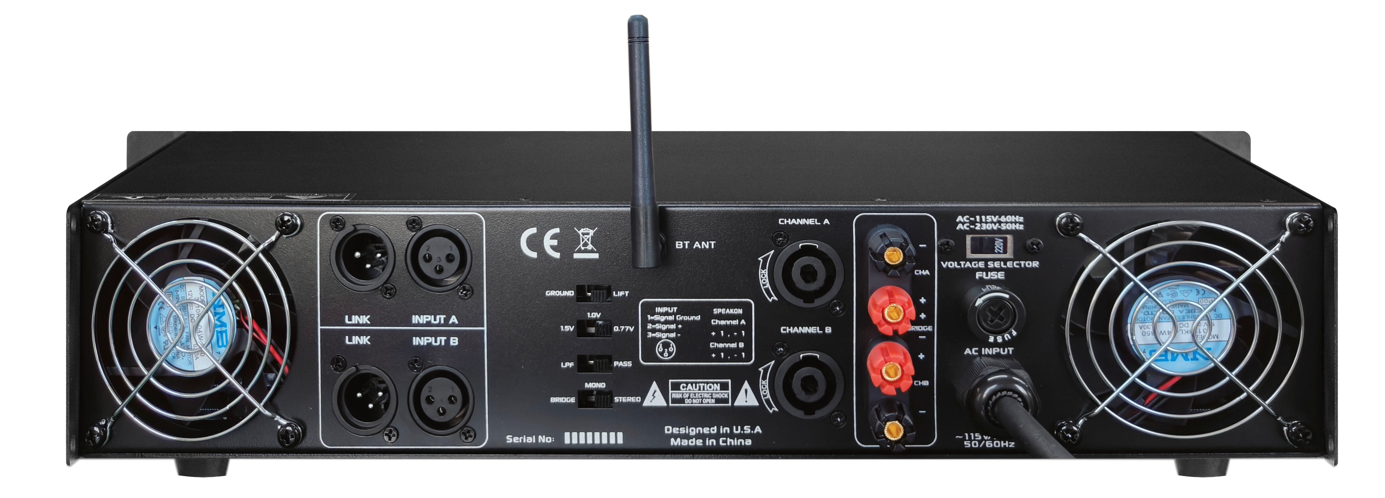 MR DJ AMP7000DSP 2Ch Class AB 7000W PA DJ Power Amplifier Onboard DSP Bluetooth USB