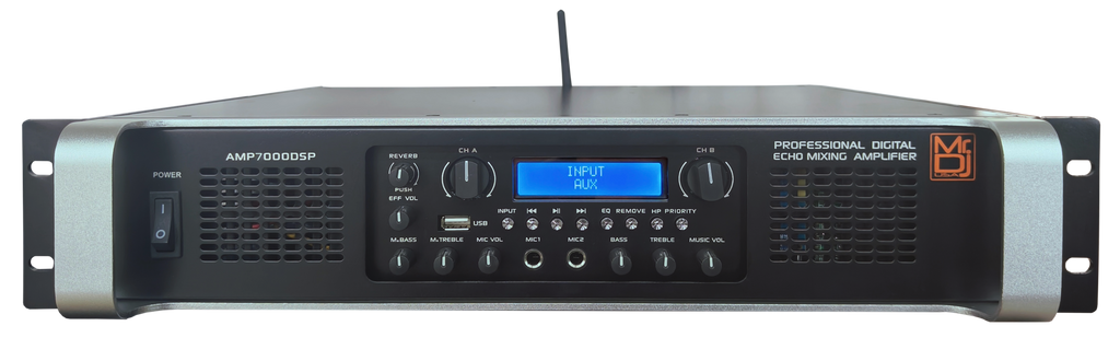 MR DJ AMP7000DSP 2Ch Class AB 7000W PA DJ Power Amplifier Onboard DSP Bluetooth USB