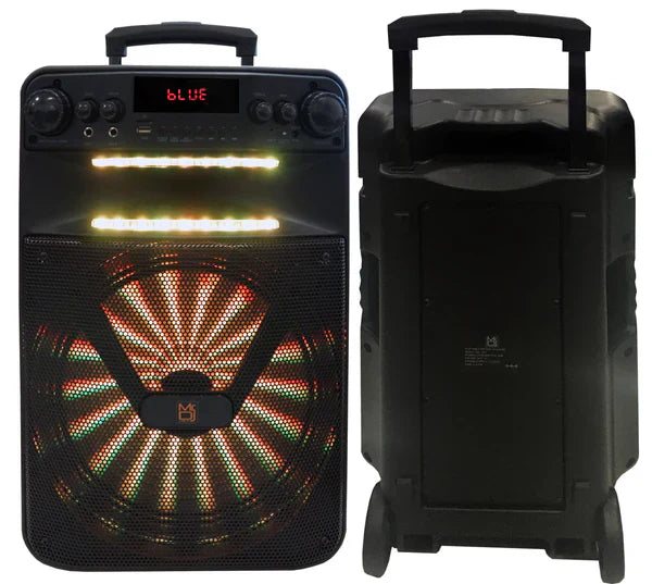 2 Mr Dj ART 12" Bluetooth Portable Speaker Bluetooth Rechargeable App Control