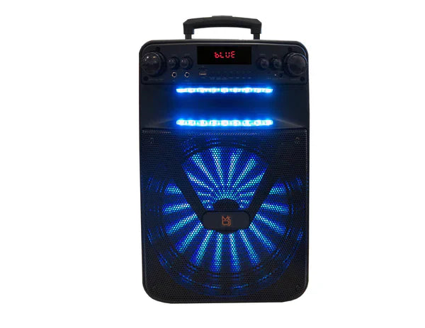 MR DJ 12" Portable Speaker with Bluetooth/Rechargeable Battery and App Control 3000 Watts P.M.P.O