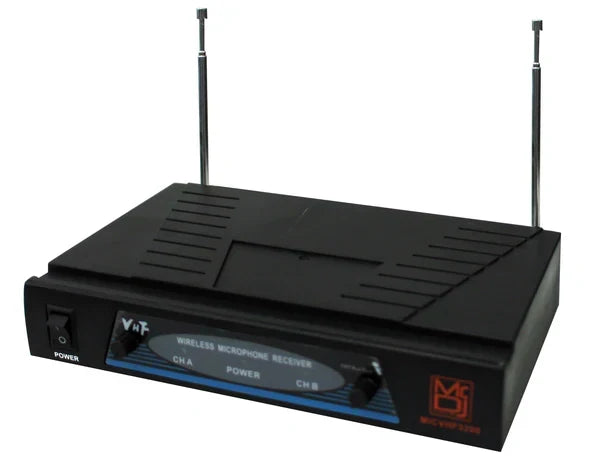 2 MR DJ MICVHF3200 Wireless Dual Handheld design Microphone System