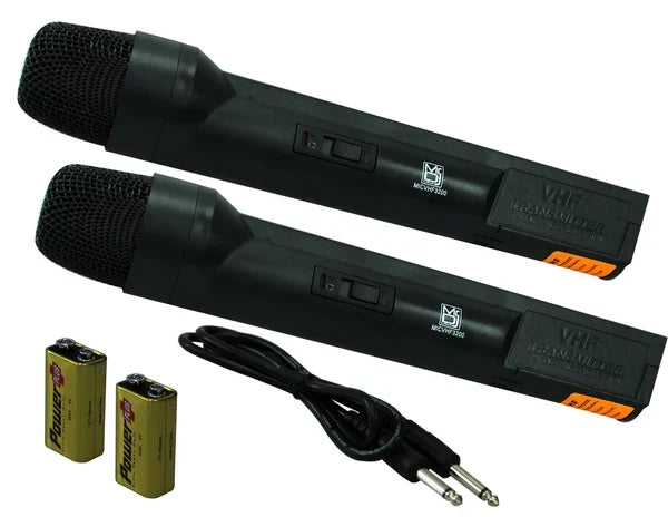 2 MR DJ MICVHF3200 Wireless Dual Handheld design Microphone System