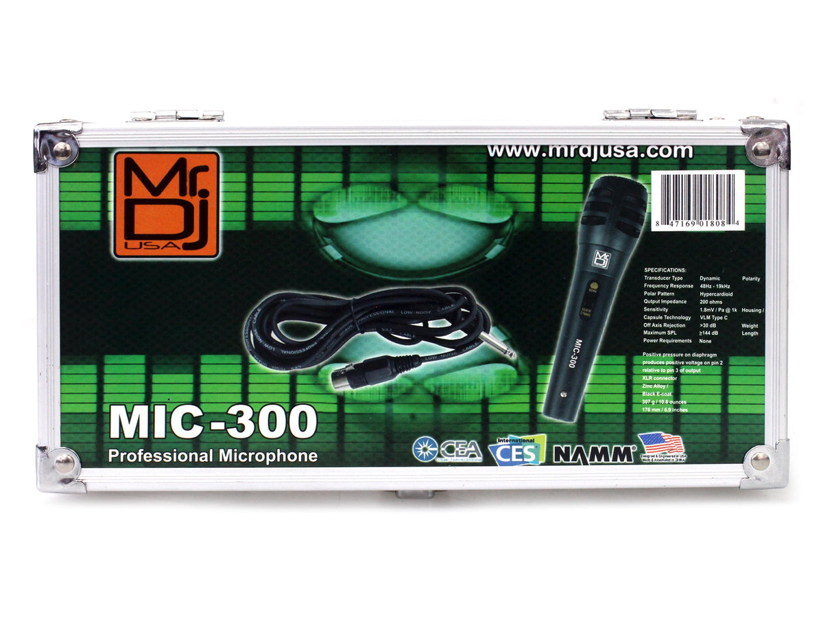 2 MR DJ MIC300 Professional Handheld Uni-Directional Dynamic Microphone