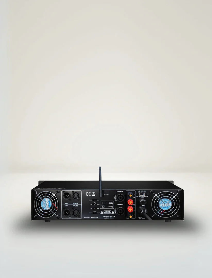 MR DJ AMP7000DSP Class AB 2-Channel 7000W Rackmount PA/DJ Power Amplifier DSP Bluetooth USB Playback 2 Mic Inputs