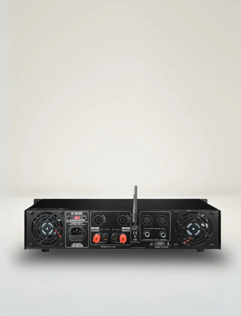 MR DJ AMP5000DSP Class AB 2-Channel 5000W Rackmount PA/DJ Power Amplifier DSP Bluetooth USB Playback 2 Mic Inputs