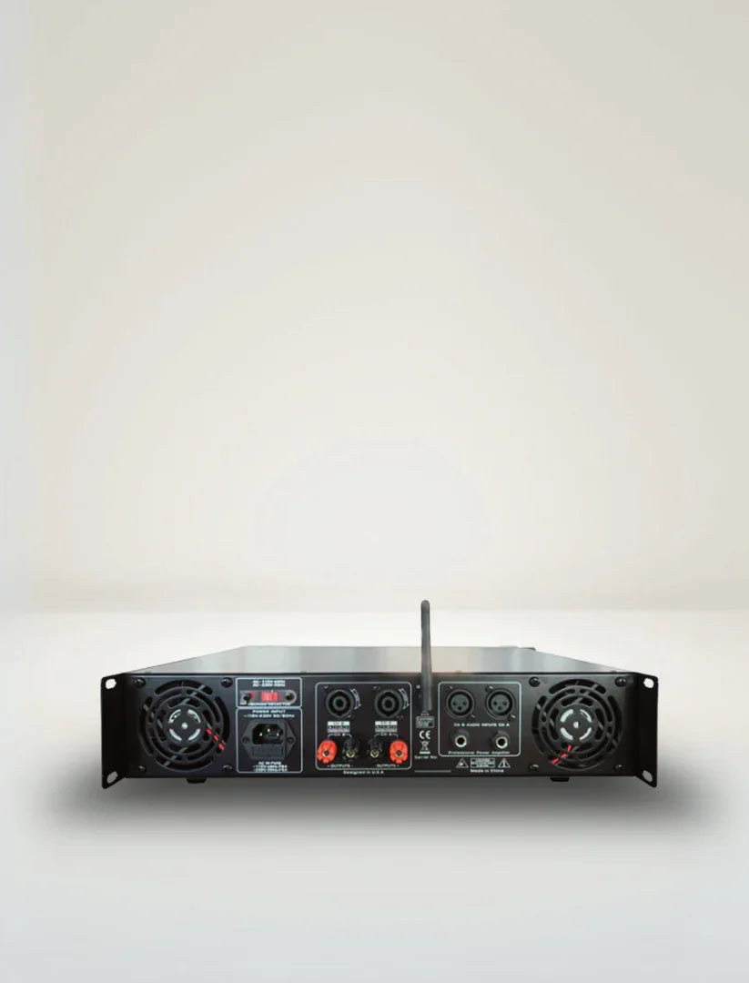 MR DJ AMP3000DSP Class AB 2-Channel 3000W Rackmount PA/DJ Power Amplifier DSP Bluetooth USB Playback 2 Mic Inputs
