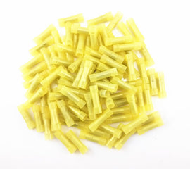 MR DJ DBC1210Y 100 pcs 12 - 10 Gauge AWG Yellow insulated Nylon crimp terminals connectors Butt Connectors