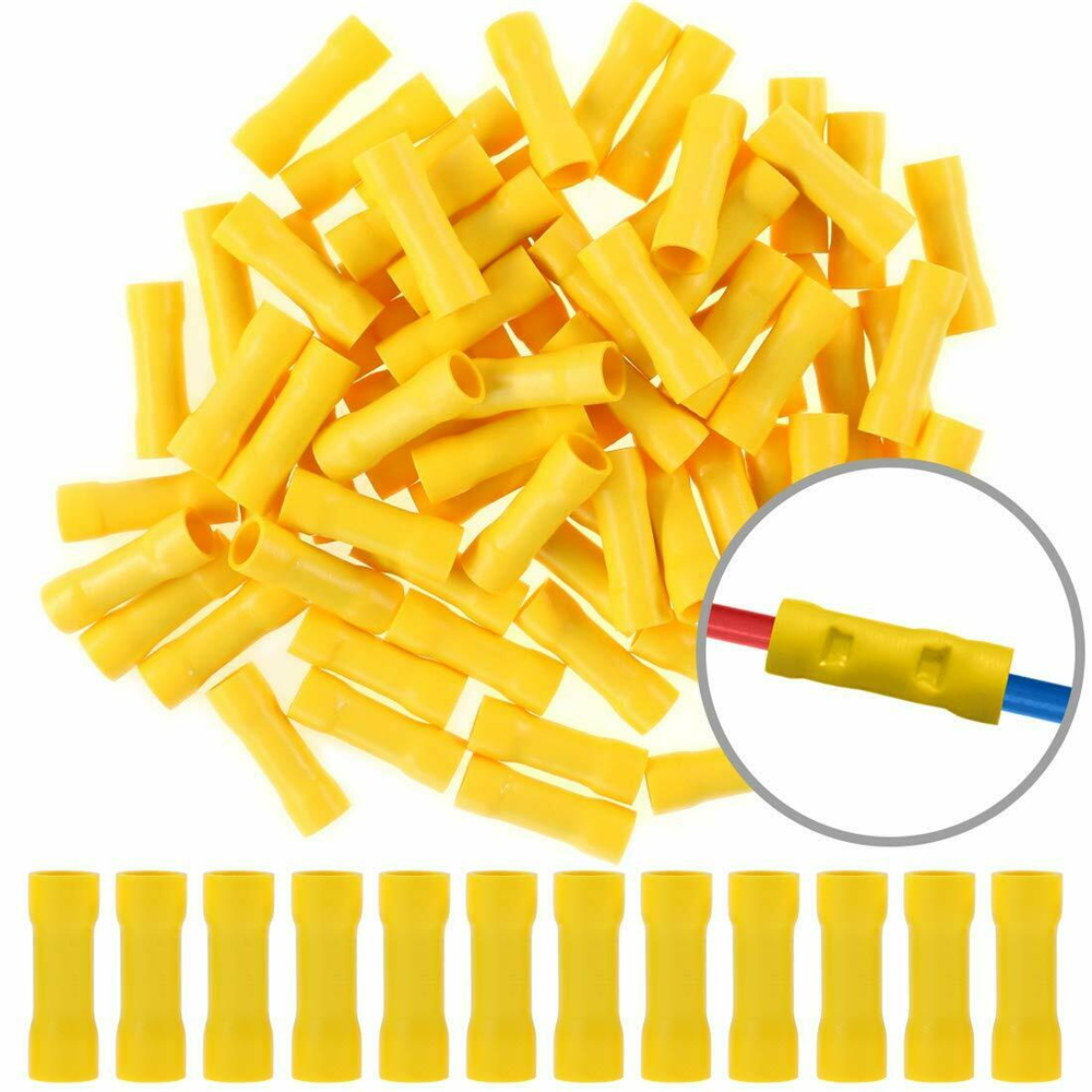 mr-dj-12-10-gauge-100pcs-yellow-crimp-butt-connectors