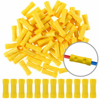 mr-dj-12-10-gauge-100pcs-yellow-crimp-butt-connectors