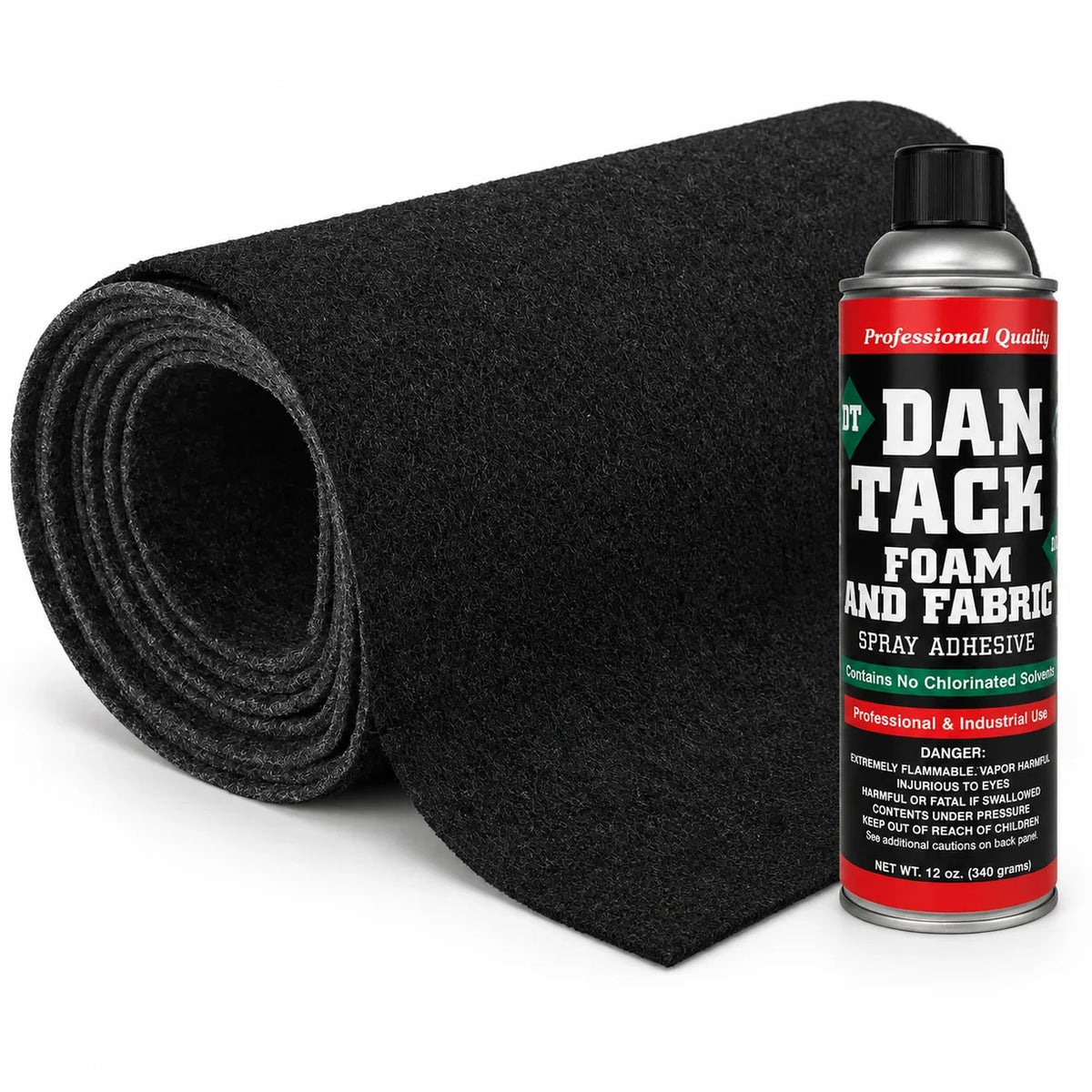 MR DJ DC15BK 15' X 4' Black Carpet Speaker RV Boat Marine Truck + Spray Glue Adhesive