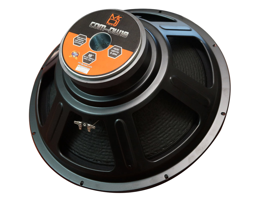 MR DJ COMDW18 18" 4500W 60 Oz. 8-Ohms Universal PRO PA/DJ Raw Woofer Subwoofer