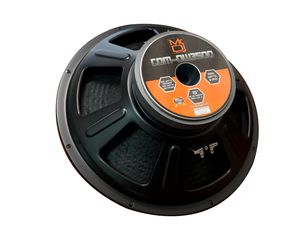 MR DJ COMDW3500 15" 3500W 60 Oz. 8-Ohms Universal PRO PA/DJ Raw Woofer Subwoofer